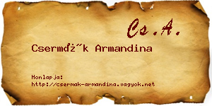 Csermák Armandina névjegykártya